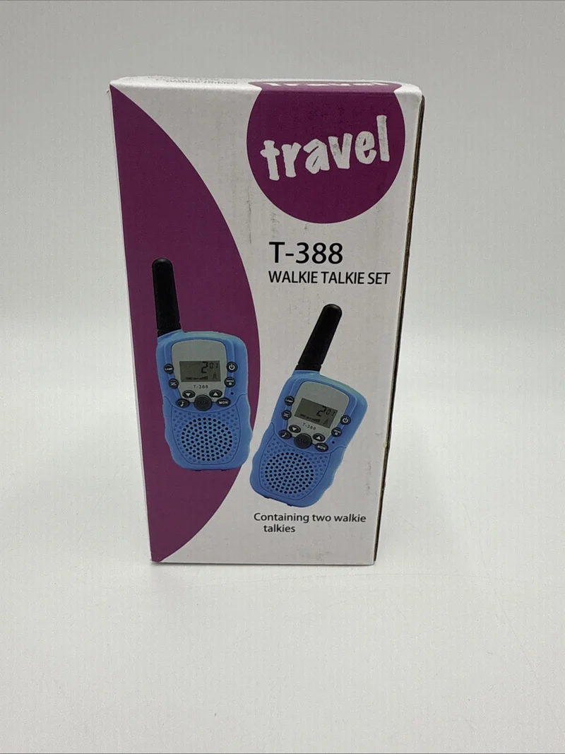 Travel Walkie Talkies 2er Set T-388 Blau bis 6km Reichweite NEU