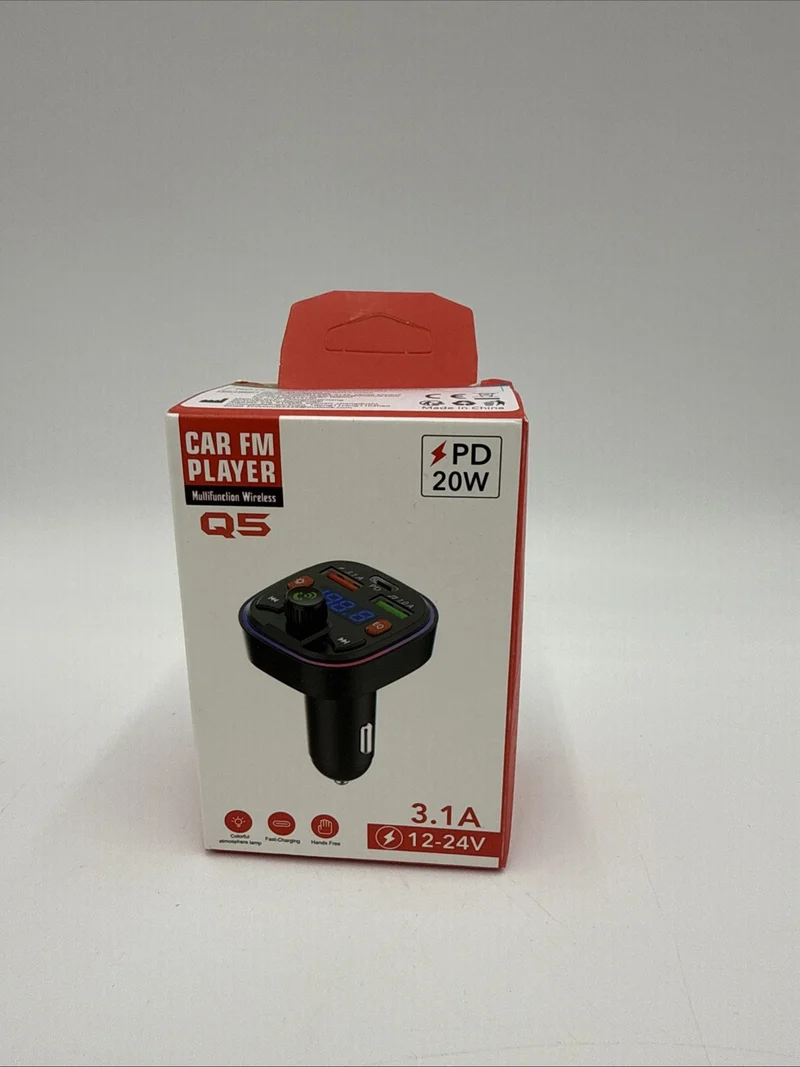 Auto FM Transmitter Kfz Bluetooth Radio Adapter mit Dual USB Ladegerät für Handy