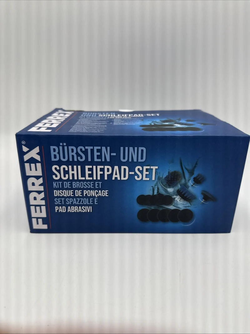 Ferrex 14-tlgs. Bürsten und Schleifpad Set Polieren, Reinigen für Bohrmaschine