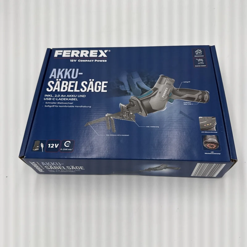 FERREX 12 V Akku Säbelsäge incl 12V Akku kompakt - Astsäge