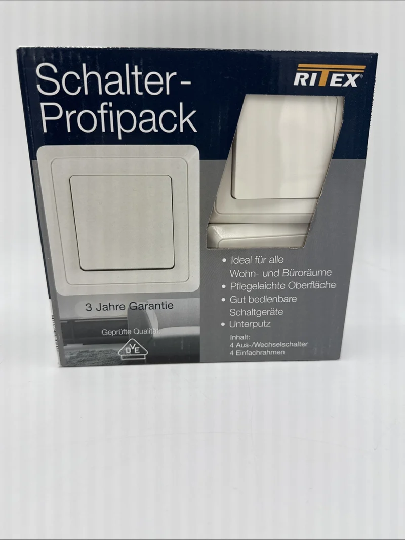 Ritex Schalter Profi Pack / 4 Lichtschlater + 4 Rahmen