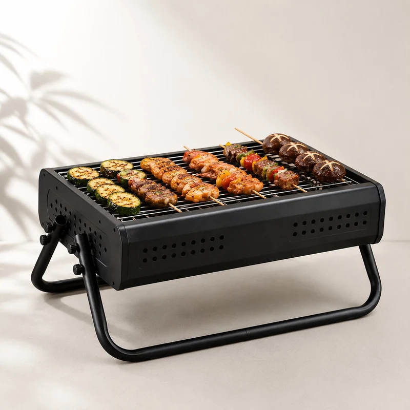 Faltbarer Camping Holzkohlegrill | Glutfalte