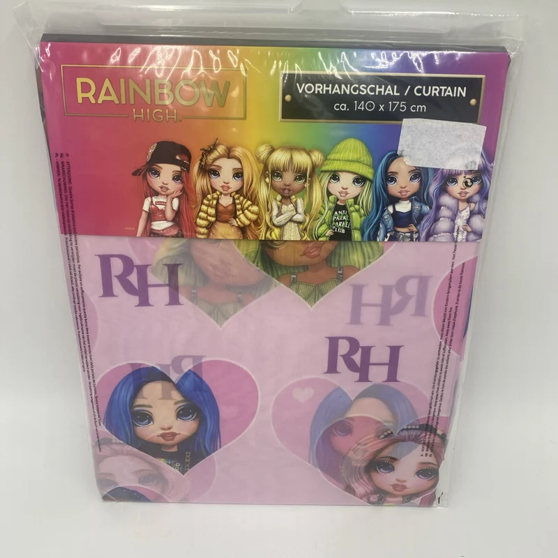 Rainbow High Vorhang mit Schlaufen Vorhangschal Ca. 140 cm x 175 cm Kinder