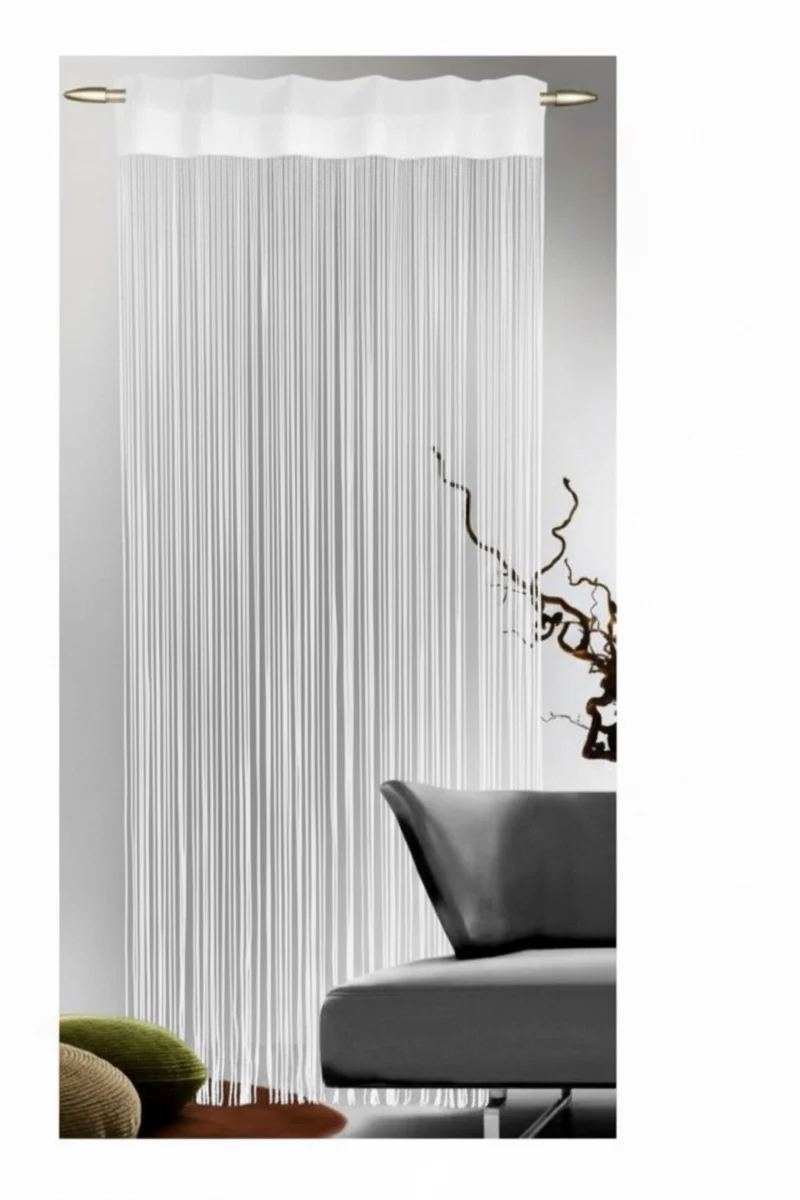 Jacquard Fransenstore 270x100 cm - Fadengardine von Albani