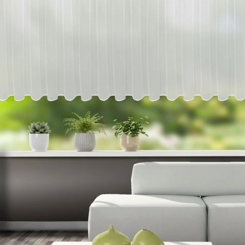 Fensterstore Feinstruktur - Fertigstore mit Gardinenband