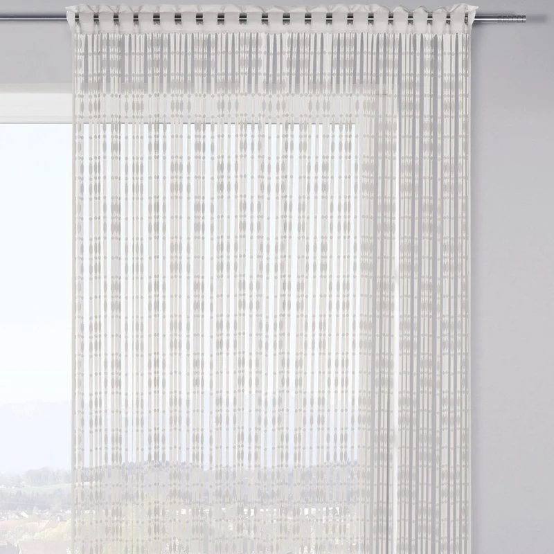 Jacquard-Fadengardine Tom weiß 240x95cm - Albani