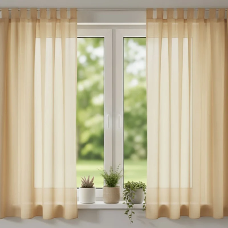 Schlaufenschal "Marco" 145x142 cm beige - Vorhang von Albani