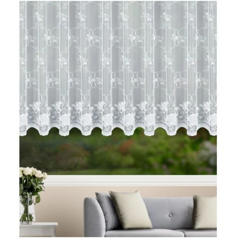 Fensterstore "Adele/Lucie" weiß - moderne Gardinen mit Faltenband von Albani