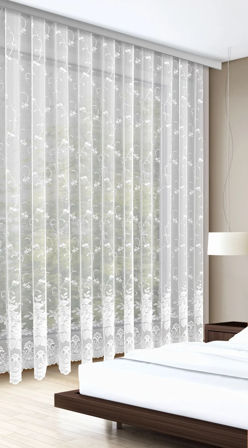 Fertigstore weiß 245 x 300 cm mit Gardinenband - Albani