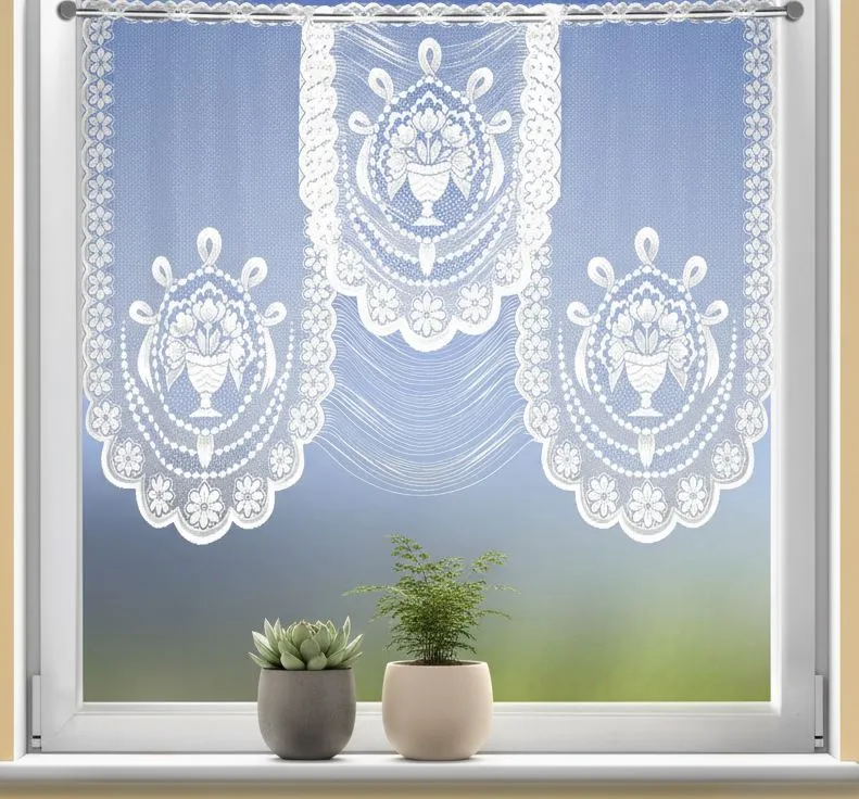 Fensterbild Jacquard "Cliff" weiß von Albani