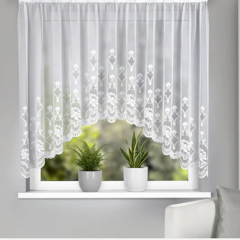 Fertigstore C-Bogen "Vera" weiß - Gardine von Albani
