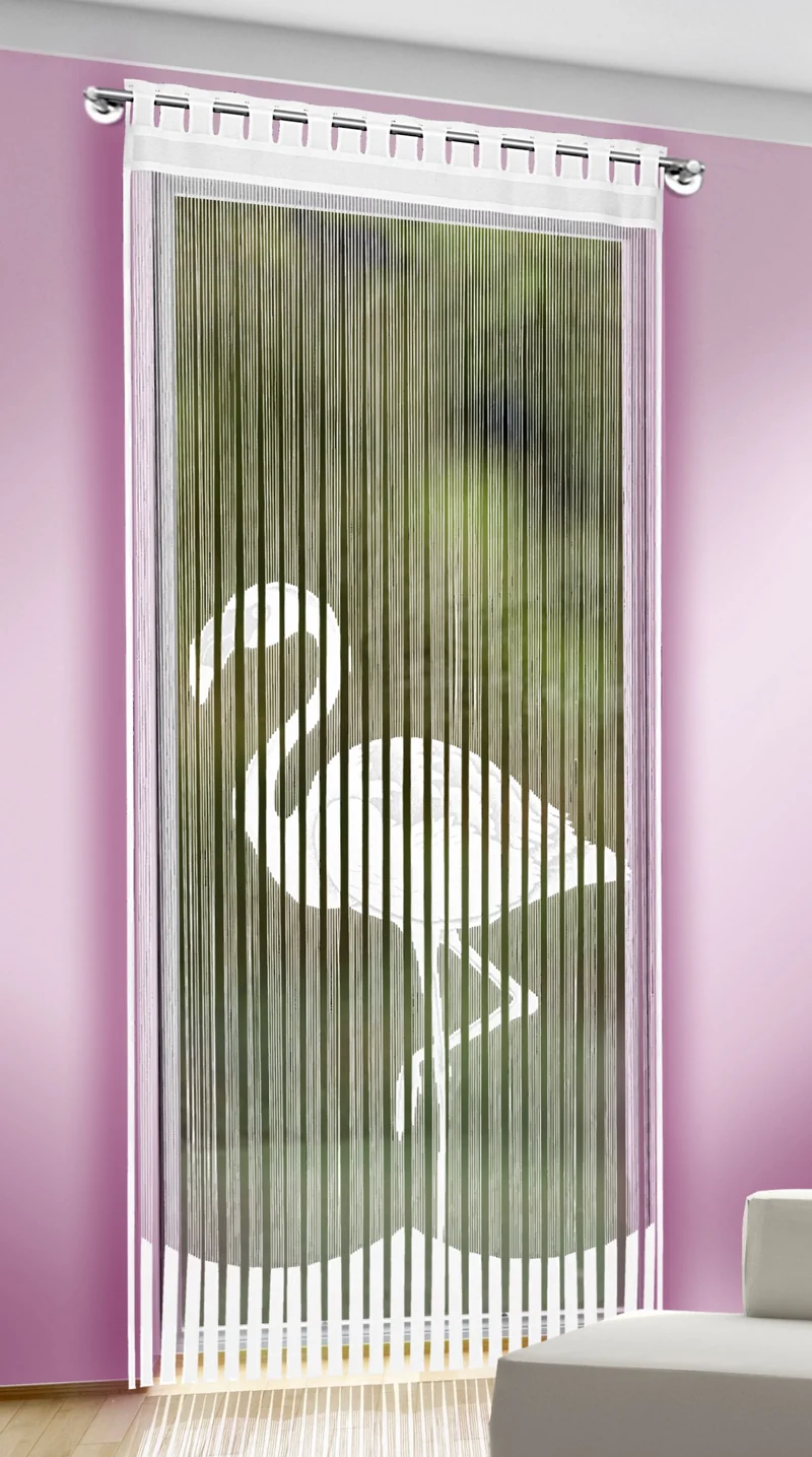 Jacquard Fransenstore "Flamingo" weiß von Albani