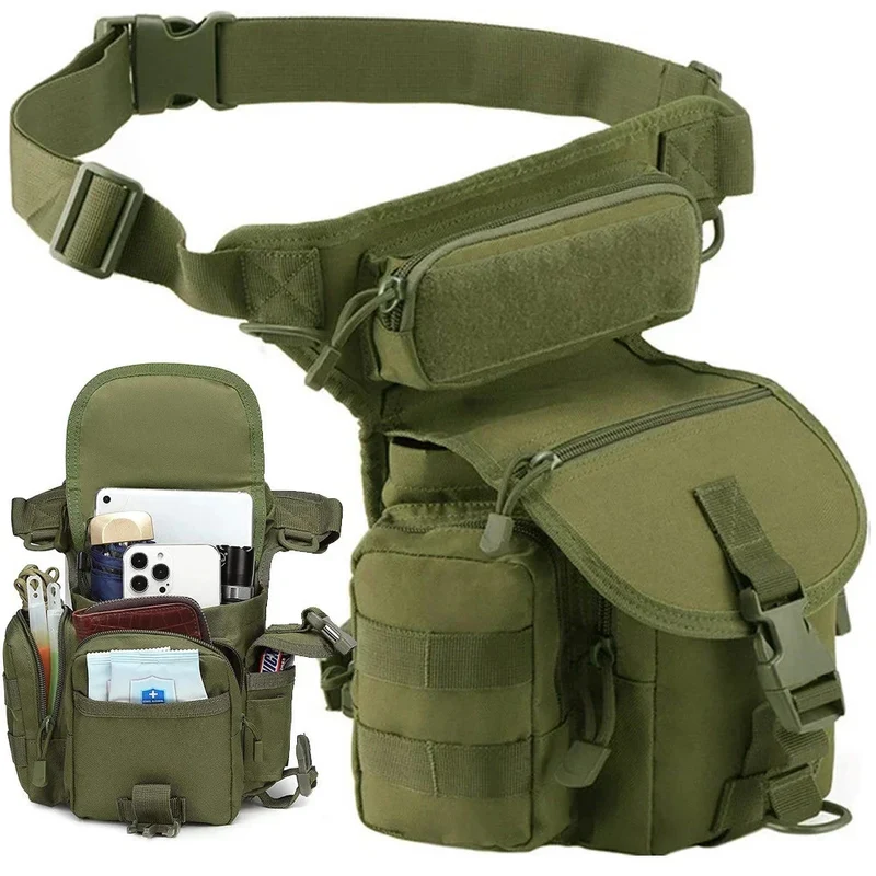 Taktische Beintasche Outdoor Motorrad Hüfttasche Molle Camping Wandern