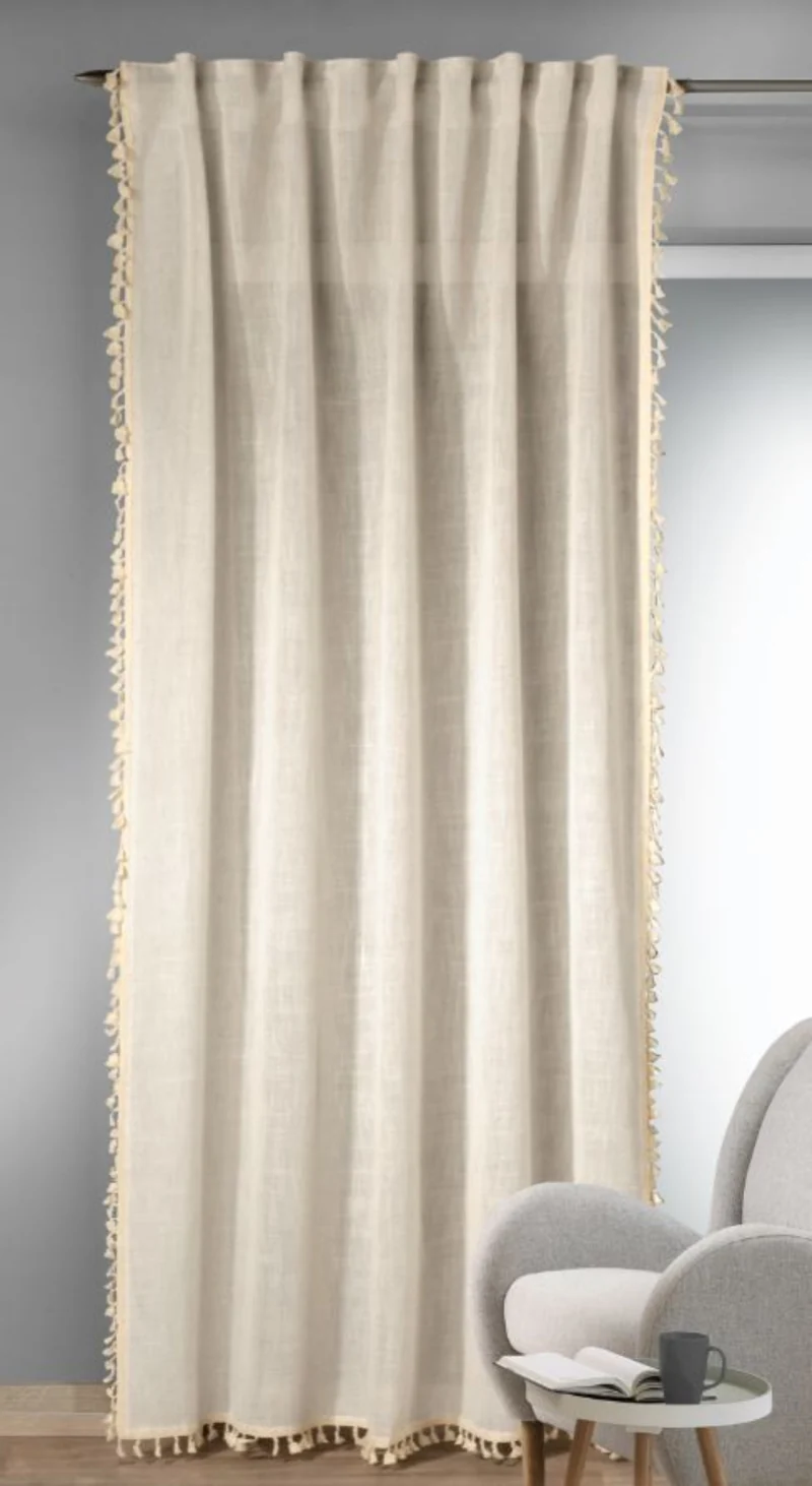 Fertigschal verdeckte Schlaufen "Tano" 245x135 cm beige von Albani