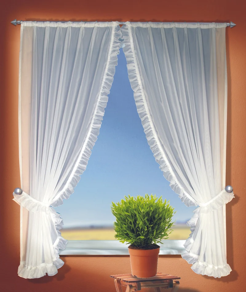 Landhausgardine Benedikt weiß 150x125 cm - 2-er Set von Albani