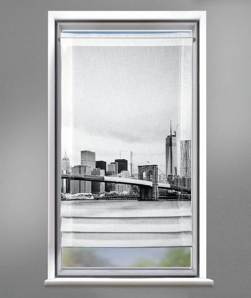Clipsrollo „Skyline" - Raffrollo bedruckt von Albani