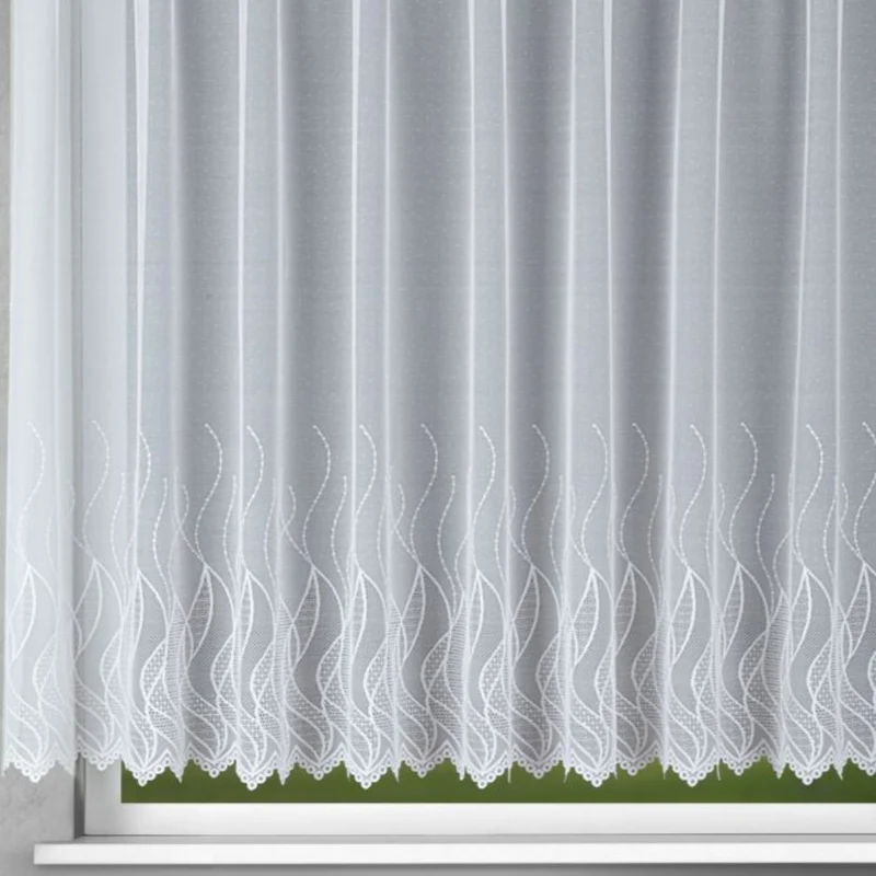 Fertigstore Jacquard "Wellen" weiß - Moderne Fensterdekoration von Albani