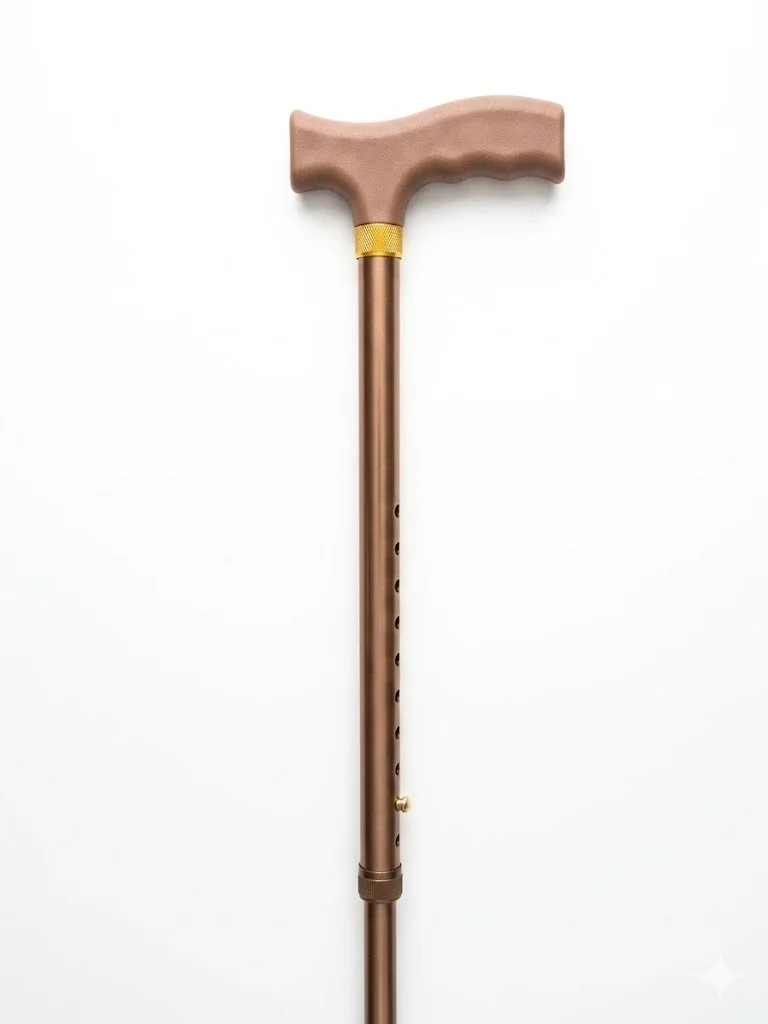 Verstellbarer Gehstock aus Aluminium 60–97 cm – Leichter Spazierstock mit ergonomischem Griff und 10-facher Höhenverstellung