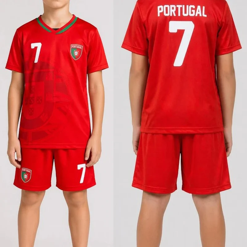 Portugal Kinder Fußball Trikot Set Shirt Hose FanSet WM EM Kinder