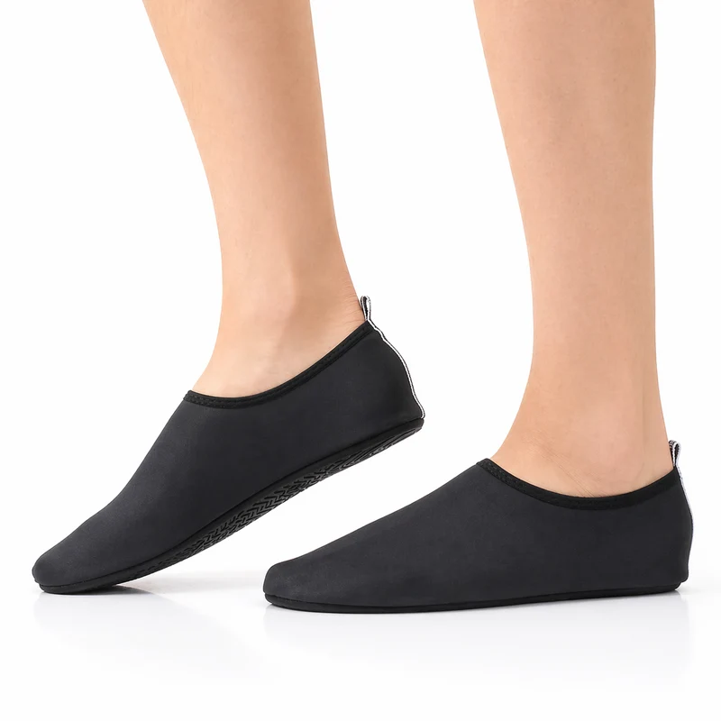 Schwimmschuhe 42-43 schwarz rutschfest Aquaschuhe Barfuß Badeschuhe