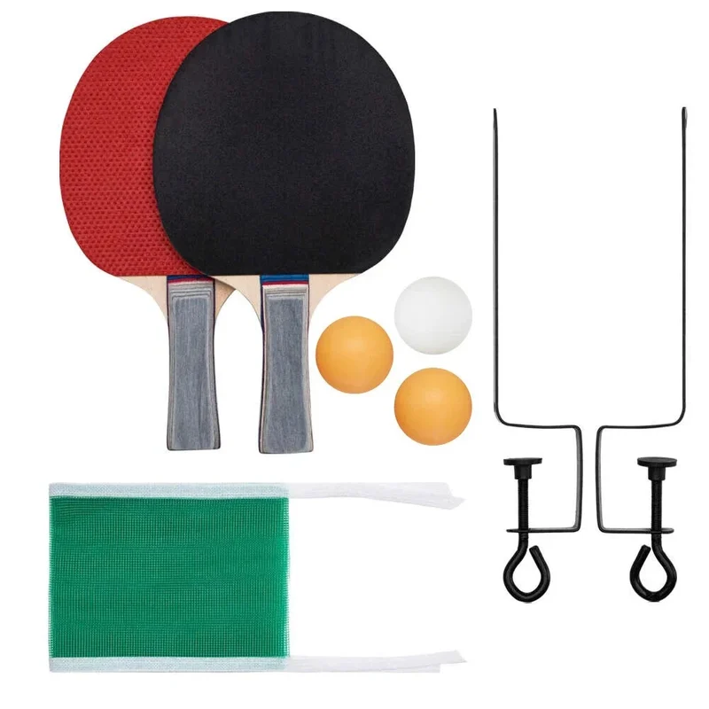 Tischtennis Set 2 Schläger 3 Bälle Netz Garnitur Ping Pong Komplett