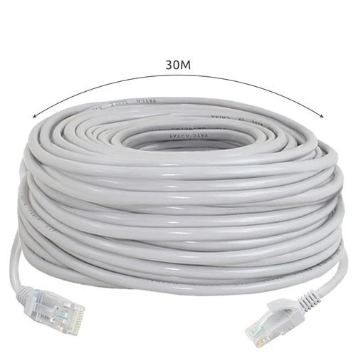 LAN-Kabel Cat 5 – 30 Meter RJ45 Ethernet Patchkabel für schnelle & stabile Netzwerkverbindungen, Robustes PVC, Vergoldete Stecker