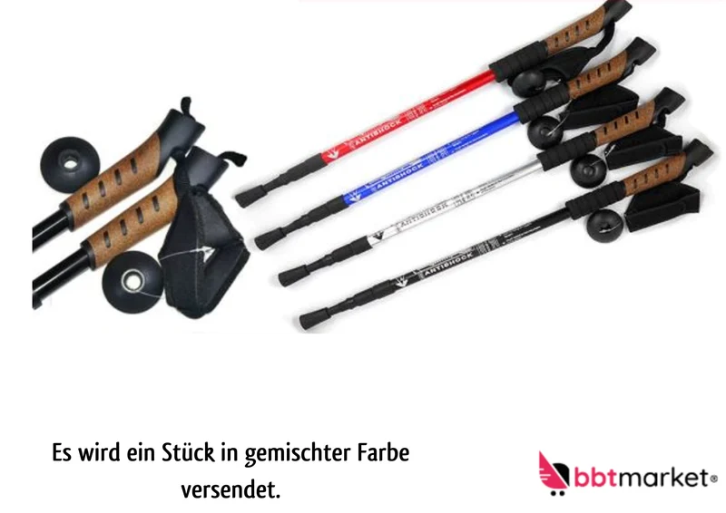 Wanderstöcke Nordic Walking Stöcke Antischock Stock 64-135cm Trekking