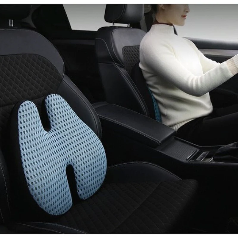 Memory Foam Lendenkissen Rückenstützkissen Lordosenstütze Bürostuhl Auto Ergonomisch - Sitzkissen