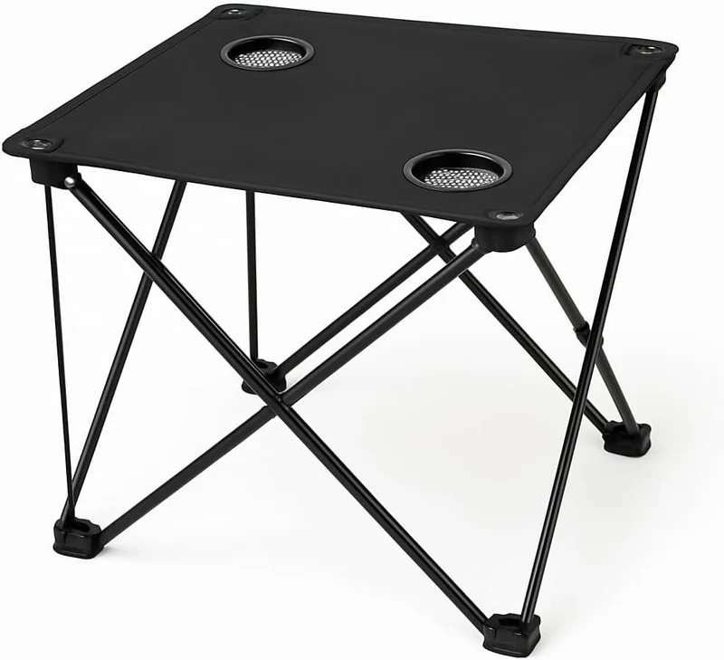 Faltbarer Campingtisch mit Getränkehalter & Tragetasche für Festival & Camping