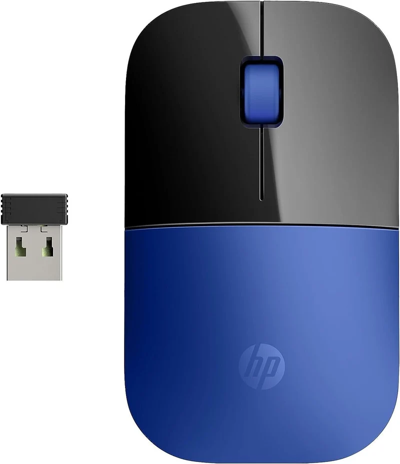 HP Z3700 Blau (V0L81AA) kabellose Maus Wireless Mouse 1200 dpi mit USB Adapter