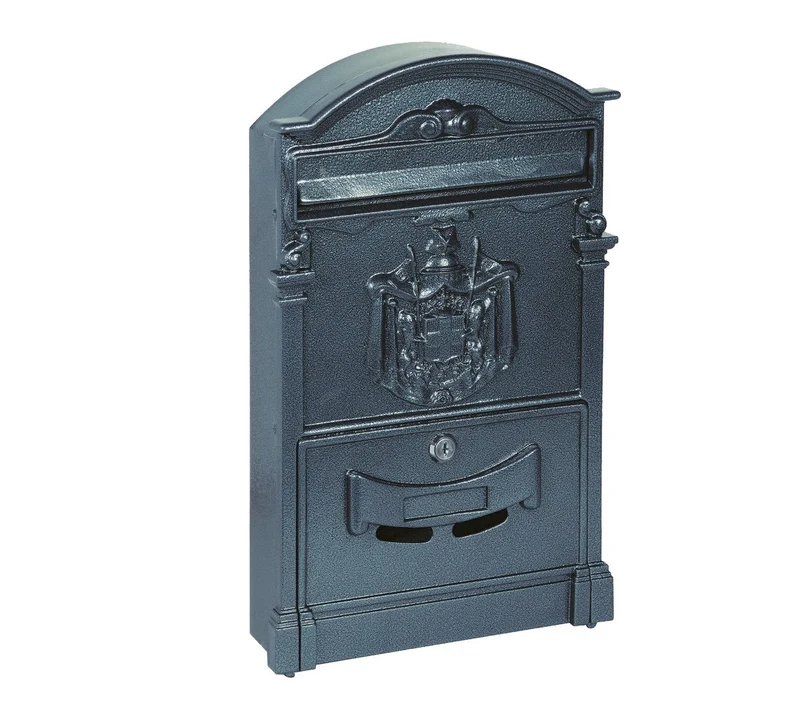 Cassetta postale in alluminio Reale Cardinale 255x85x405h cm - colore nera
