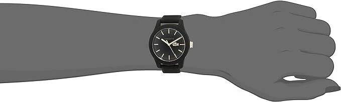 Lacoste Analog Quarzuhr für Damen mit Schwarzes Silikonarmband - NEU