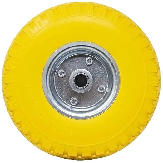 Ruota in poliuretano per carrelli con disco in acciaio Cardinale 260x85 mm - portata 120 kg