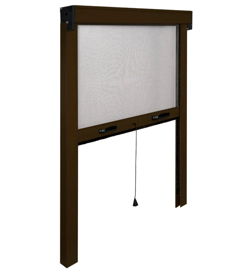 Zanzariera avvolgibile verticale 100x160 cm - colore marrone