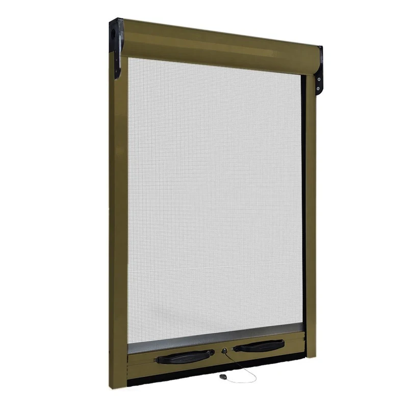 Zanzariera a rullo per finestra scorrevole verticale 100x170cm bronzo